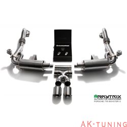 Porsche Boxster 718 Boxster / S (2016-) - Valvetronic dämpare (höger+vänster) + Link pipe + X-pipe + Trådlös fjärrkontrollkit...