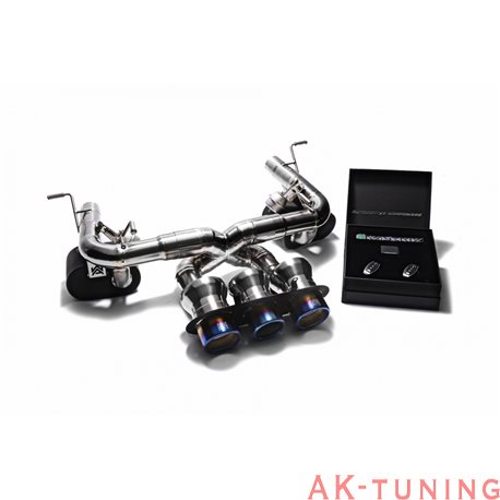 Ferrari F458 Italia/Spyder 4.5 V8 (2010-2015) - Triple Titanium Blåa ändrör (passar enbart med armytrix exhaust) | T12-3B