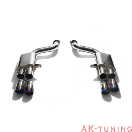 Ferrari 599 GTB 6.0 V12 (2006-2012) - Quad Titanium matt svarta ändrör (4x85mm) | QT14M