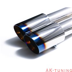Audi A4 B8 1.8 TFSI Sedan/Avant (2008-2015) - Quad blåa coated ändrör (4x89mm) | QS11B