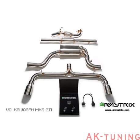 Volkswagen Scirocco R 2.0 Turbo (2008-) - Valvetronic dämpare (76mm) + link Y rör + Trådlös fjärrkontrollkit | VWG6T