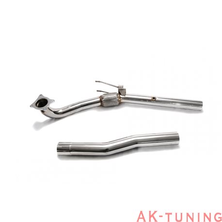 Volkswagen Golf 6 R20 2.0 Turbo (2008-2013) - High-flow performance decatted downpipe + Secondary downpipe with cat simulator...