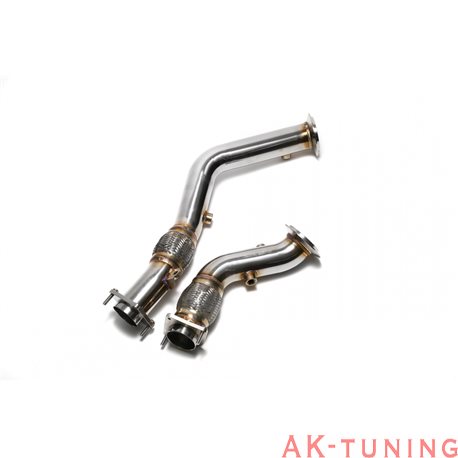BMW M Series F82/F83 M4 (S55) (2014-) - Ceramic Coated Hög-flödes downpipe (utan katalysator) med simulator (höger+vänster) |...