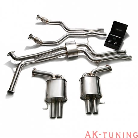 Audi RS7 C7 4.0 Twin Turbo Sportback (2013-) - Front Y-rör + Link-pipe + Mittenrör med resonator (dämpad) + Valvetronic ljudd...