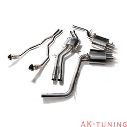 Audi RS5 B8 4.2 FSI Coupé (2010-2015) - Front Y-rör + Mittenrör med resonator (dämpad) + Valvetronic ljuddämpare (höger+vänst...
