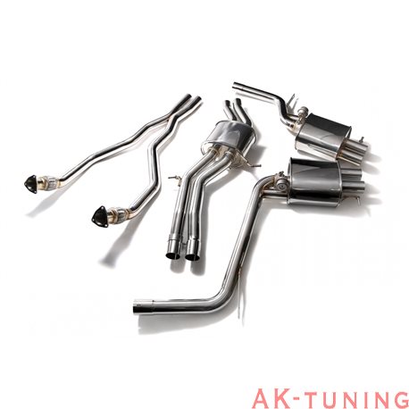 Audi RS5 B8 4.2 FSI Coupé (2010-2015) - Front Y-rör + Mittenrör med resonator (dämpad) + Valvetronic ljuddämpare (höger+vänst...