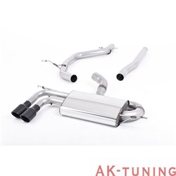 Audi A3 2.0 TDI 140hk 2WD 3-dörrars DPF DPF-back - Cerakote svarta ändrör 2,75" | SSXAU562