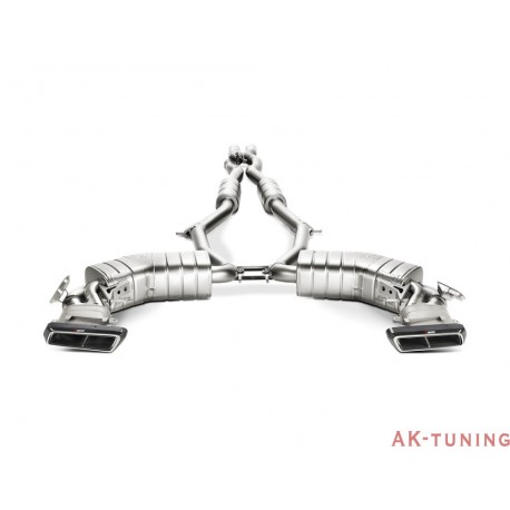 Mercedes C63 AMG 2015 (C217) - Akrapovic Evolution Line, Titan med Kolfiberslutrör | akra-ME/C63/C217/ev-kolf
