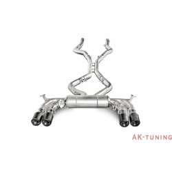 BMW X5M F85 2015 - Akrapovic Evolution System, Titan med Kolfiberslutrör | akra-bmw/x5/f85/ev-kolf