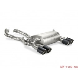 BMW M3 (F30/F31/F80) 2014 - Akrapovic Evolution Line (Slip-on + link pipe), Titan med Kolfiberslutrör | akra-m3/f80/ev-kolf