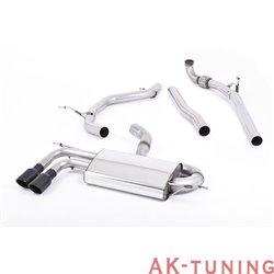 Audi A3 2.0 TDI 140hk 2WD 3-dörrars non-DPF Turbo-back - Cerakote svarta ändrör 2,75" | SSXAU563