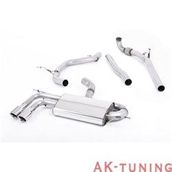 Audi A3 2.0 TDI 140hk 2WD 3-dörrars non-DPF Turbo-back - Polished ändrör 2,75" | SSXAU327