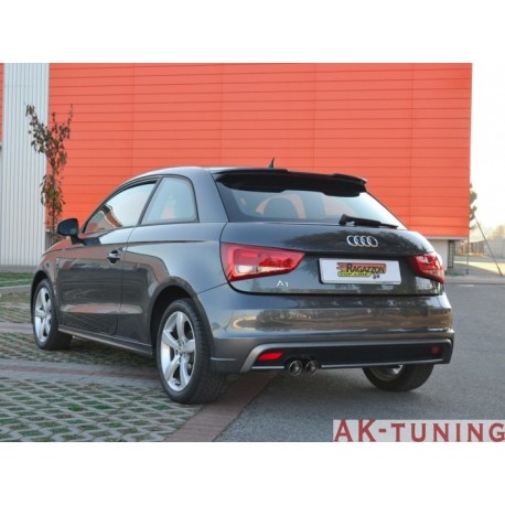 Audi A1 (8X) - 1.4TSI (185hk) 2010 - 2014 - Rostfritt bakre ljuddämpare med runda sport line ändrör 2x80 mm &nbsp; | R-50.0546.57
