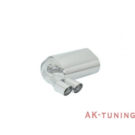 Audi A3 (8P) - Quattro 1.8TFSI (160hk) 2008 - - Rostfritt bakre ljuddämpare med runda sport line ändrör 2x70 mm | R-50.0126.56