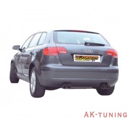 Audi A3 (8P) - Sportback 1.9TDi DPF (105hk) - 2.0TDi DPF (140hk) 06/2005 - - Rostfritt bakre ljuddämpare med oval Sport Line ...