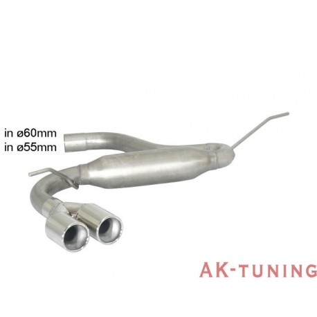 Audi A3 (8V) - 2.0TDi (150hk) 2012 - - Rostfritt bakre ljuddämpare med runda ändrör 2x80 mm | R-50.0490.26