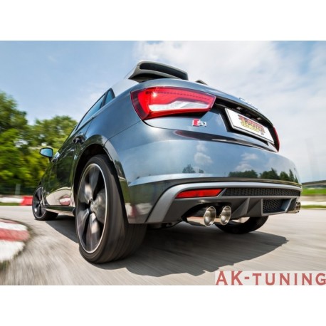 Audi S1(8X) - Sportback 2.0TFSI Quattro (230hk) ø76mm 2014 - - Rostfritt mitten dämpare&nbsp;&nbsp;\r överdimensionerat avgasrör diamet...