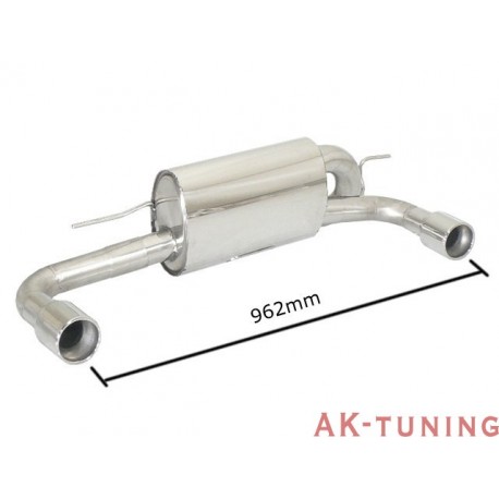 BMW - F20 118i (170hk - N13) 2011 - 2015 - Rostfritt bakre ljuddämpare vänster/höger med runda ändrör 90 mm - stötfångare con...