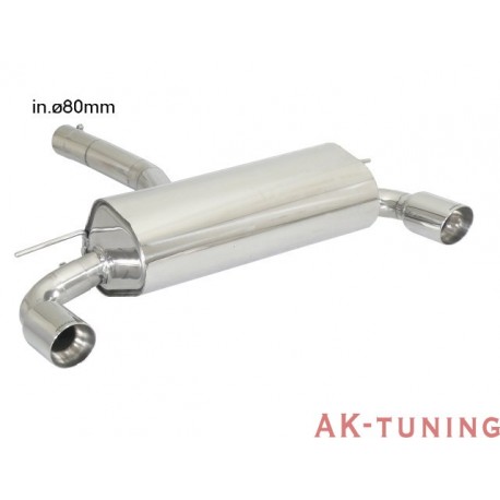 BMW - F20 M135i (320hk - N55) 2011 - 2015 - Rostfritt bakre ljuddämpare vänster/höger med runda sport line ändrör 90 mm- BMW ...