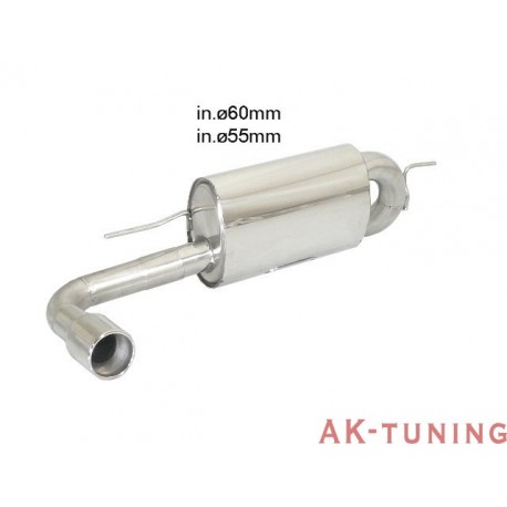 BMW - F21 120d - xd (190hk - B47) 2015 - - Rostfritt bakre ljuddämpare med runda ändrör 90 mm | R-50.0409.05