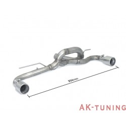 BMW - F21 120d - xd (190hk - B47) 2015 - - Rostfritt bakre rör group N vänster/höger med ändrör 90 mm - Bakre stötfångare/dif...