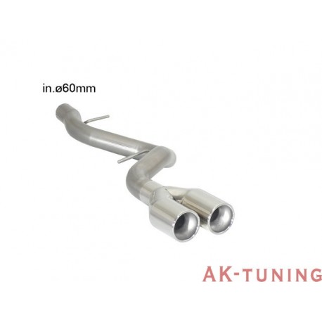 BMW - E87(5porte-5doors) 123d (204hk) 2007 - - Rostfritt bakre rör med runda ändrör 2x80 mm | R-50.0403.26