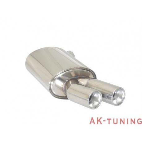 BMW - E90(Sedan) 320D - 320xD (177hk) 2007 - 2010 - Rostfritt bakre ljuddämpare med runda ändrör 2x80 mm - BMW "M-Sport" stöt...