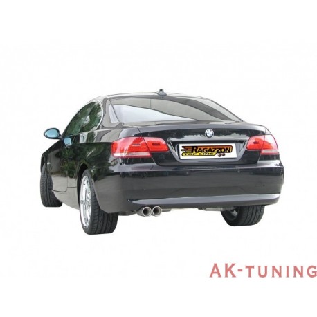 BMW - E92(Coupè) 325i (2497cc) 218Hp 2006 - - Rostfritt bakre ljuddämpare med runda ändrör 2x76 mm | R-58.0325.26