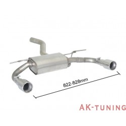 BMW - F31(Touring) 325D (224hk - B47) 2015 - - Rostfritt bakre ljuddämpare vänster/höger med runda ändrör 90 mm&nbsp; | R-50.0728.05