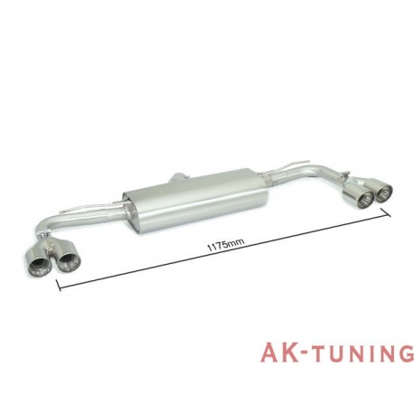 BMW - F25 sDrive 18d (140hk) 11/2012 - 2014 - Rostfritt bakre ljuddämpare vänster/höger med runda sport line ändrör 2x80 mm -...