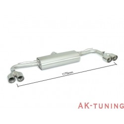 BMW - F25 xDrive 30d (258hk) 03/2011 - - Rostfritt bakre ljuddämpare vänster/höger med runda sport line ändrör 2x80 mm - Bakr...