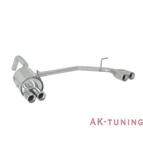 Fiat 500 (typ312) - 1.3 Mjet (75hk) 02/2007 - 2010 - Rostfritt bakre ljuddämpare vänster/höger med runda ändrör 2x70 mm - Bak...