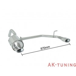 Fiat 500 (typ312) - 1.4 16V (100hk) 07/2007 - 2013 - Rostfritt bakre ljuddämpare vänster/höger med oval ändrör 115x70 mm - Ba...