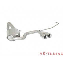 Fiat 500 (typ312) - 1.4 16V (100hk) 07/2007 - 2013 - Rostfritt bakre ljuddämpare med central runda ändrör 2x70 mm - Bakre stö...