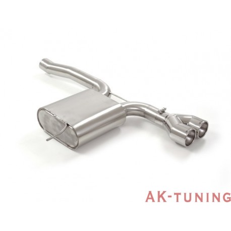 Mini F56 - Cooper S 2.0 (192hk) 2014 - - Rostfritt bakre ljuddämpare med runda ändrör 2x102 mm\r överdimensionerat avgasrör d...