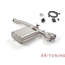 Mini F56 - Cooper S 2.0 (192hk) 2014 - - Rostfritt bakre ljuddämpare med runda ändrör 2x102 mm\r med integrated elektriskt av...