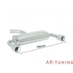 Volkswagen Golf Mk5 - 1.9TDi DPF (90hk/105hk) - 2.0TDi DPF (140hk) 12/2004 - 10/2008 - Rostfritt bakre ljuddämpare vänster/hö...