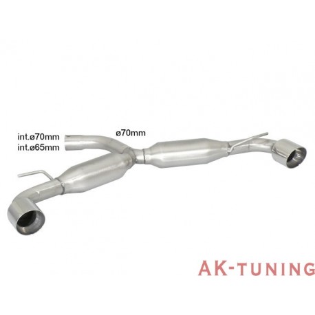 Volkswagen Golf Mk6 - 2.0 GTI TSI (211hk) ø70mm 2009 - - Rostfritt bakre ljuddämpare vänster/höger med runda sport line ändrö...