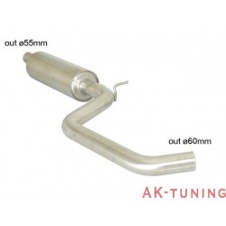 Volkswagen Golf Mk7 - 2.0TDi GTD (184hk) 2012 - - Rostfritt mitten dämpare - överdimensionerat avgasrör diameter 60 mm | R-50...