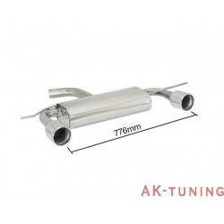 Volkswagen Scirocco - 1.4TSI (160hk) 2008 - 2014 - Rostfritt bakre ljuddämpare vänster/höger med runda ändrör 102 mm - Bakre ...