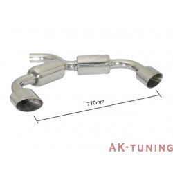 Volkswagen Scirocco - 2.0TDi DPF (170hk) 2008 - 2012 - Rostfritt bakre ljuddämpare vänster/höger med oval Sport Line ändrör 1...