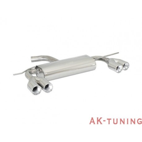 Volkswagen Scirocco - 2.0TFSI (147 / 211hk) 10/2008 - 2014 - Rostfritt bakre ljuddämpare vänster/höger med runda ändrör 2x80 ...