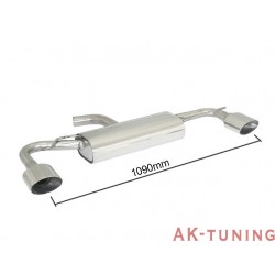 Volkswagen Scirocco - 2.0TFSI (147 / 211hk) 10/2008 - 2014 - Rostfritt bakre ljuddämpare vänster/höger med oval Sport Line än...