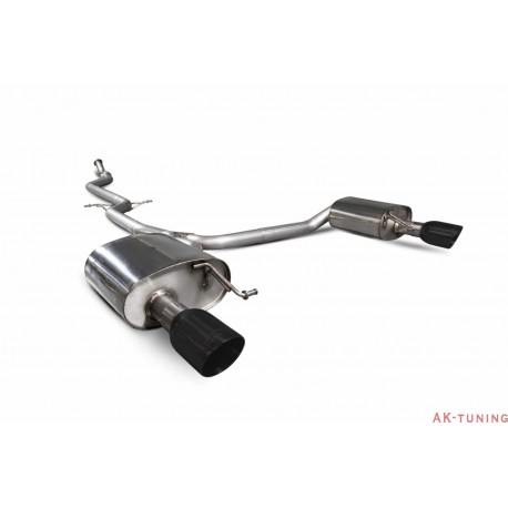 Audi A5 B8 2.0 TFSI - Cat-back (non-resonated) - Daytona (twin) Svarta keramiska ändrör - Scorpion | SAUS072C