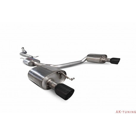 Audi A5 B8 2.0 TFSI - Cat-back (resonated) - Daytona (twin) Svarta keramiska ändrör - Scorpion | SAU072C