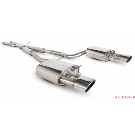 Audi RS4 4.2 V8 B7 - Cat-back (resonated) med vakum spjäll - EVO ändrör - Scorpion | SAU029