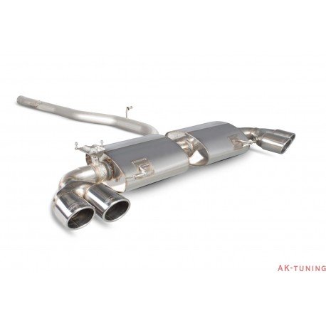Audi S1 2.0 TFSi Quattro - Cat-back (non-resonated) med elektriska avgasspjäll - Monaco ändrör - Scorpion | SAUS045