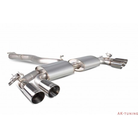 Audi S3 2.0T 8V Saloon - Cat-back (non-resonated) med elektriska avgasspjäll - Daytona ändrör - Scorpion | SAUS051D