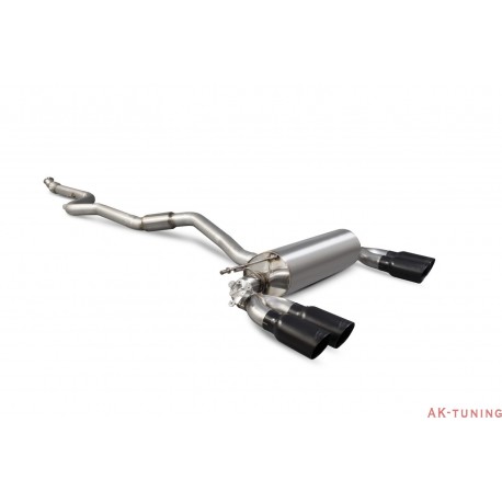 BMW M2 F87 - Cat-back system med elektriska avgasspjäll - Daytona Svarta keramiska ändrör - Scorpion | SBM075C