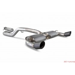 Ford Focus MK2 RS - Cat-back (non-resonated) - Daytona Svarta keramiska ändrör - Scorpion | SFD066C